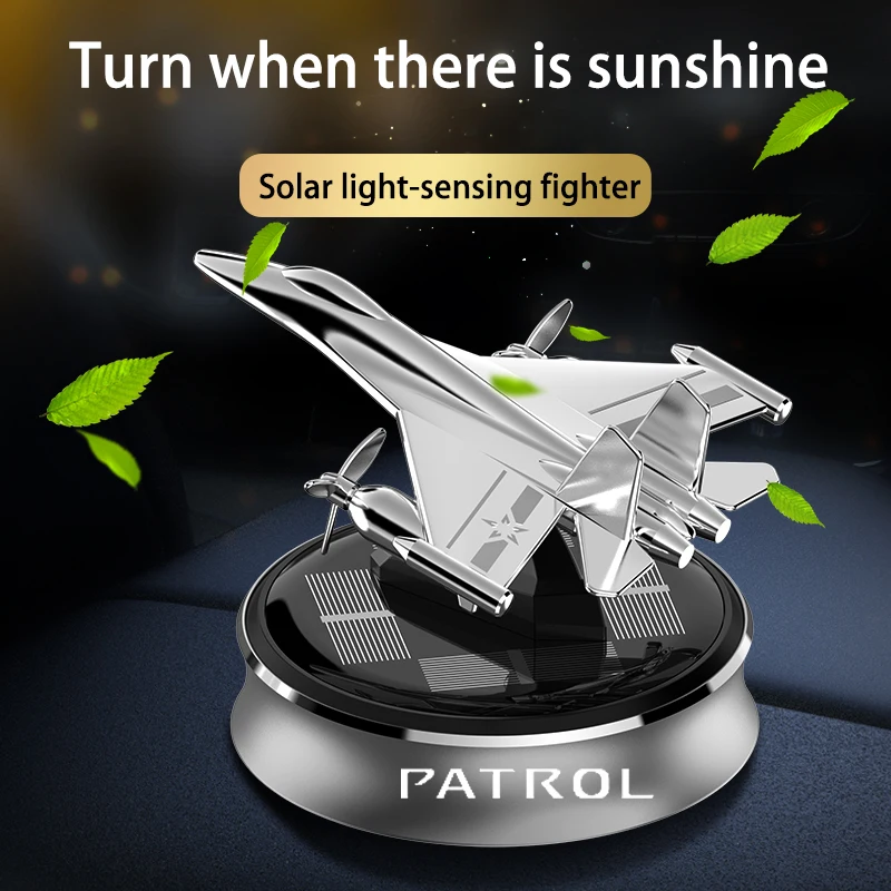 

For Nissan PATROL Car air freshener solar airplane model center console decoration car interior accessories