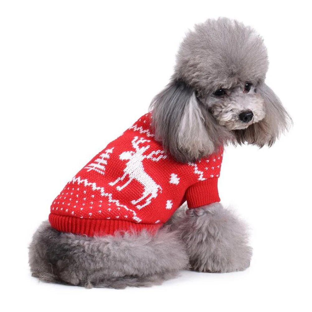 

1 Pc Sweater Puppy Clothes Dog Winter Coat for Christmas Festival Holidays