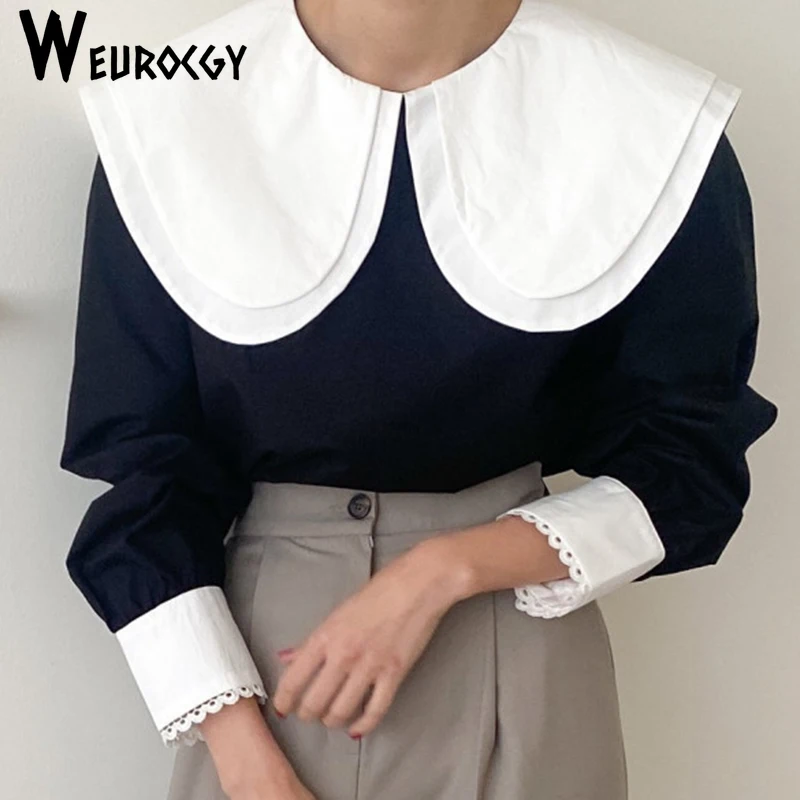 Женская блузка с круглым вырезом элегантная повседневная Свободная рубашка в