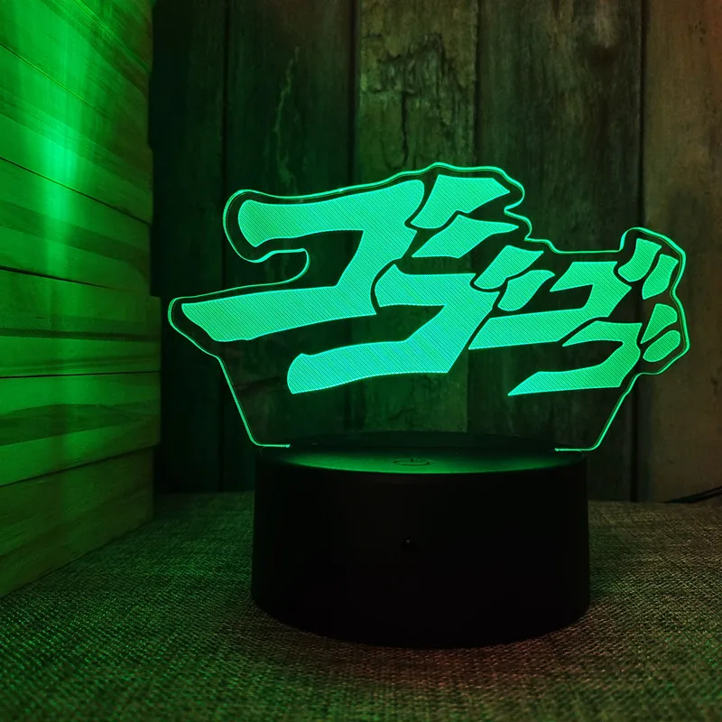 3d светодиодный светильник Jojo Невероятные приключения для спальни чное освещение