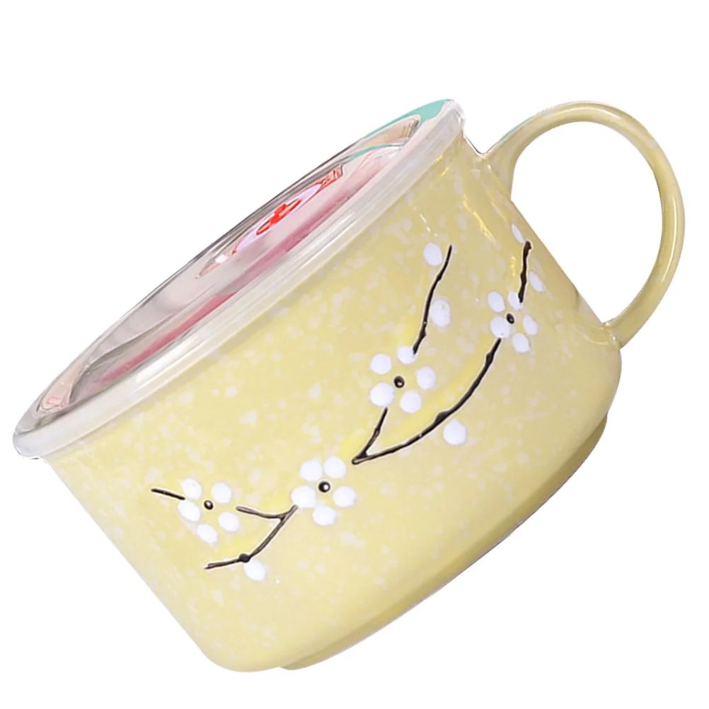 

Bowl Noodle Ramen Bowls Lid Instant Cereal Pho Food Dinner Mixing Plates Udon Dessert Breakfast Noodles Pasta Soup Mug Bento