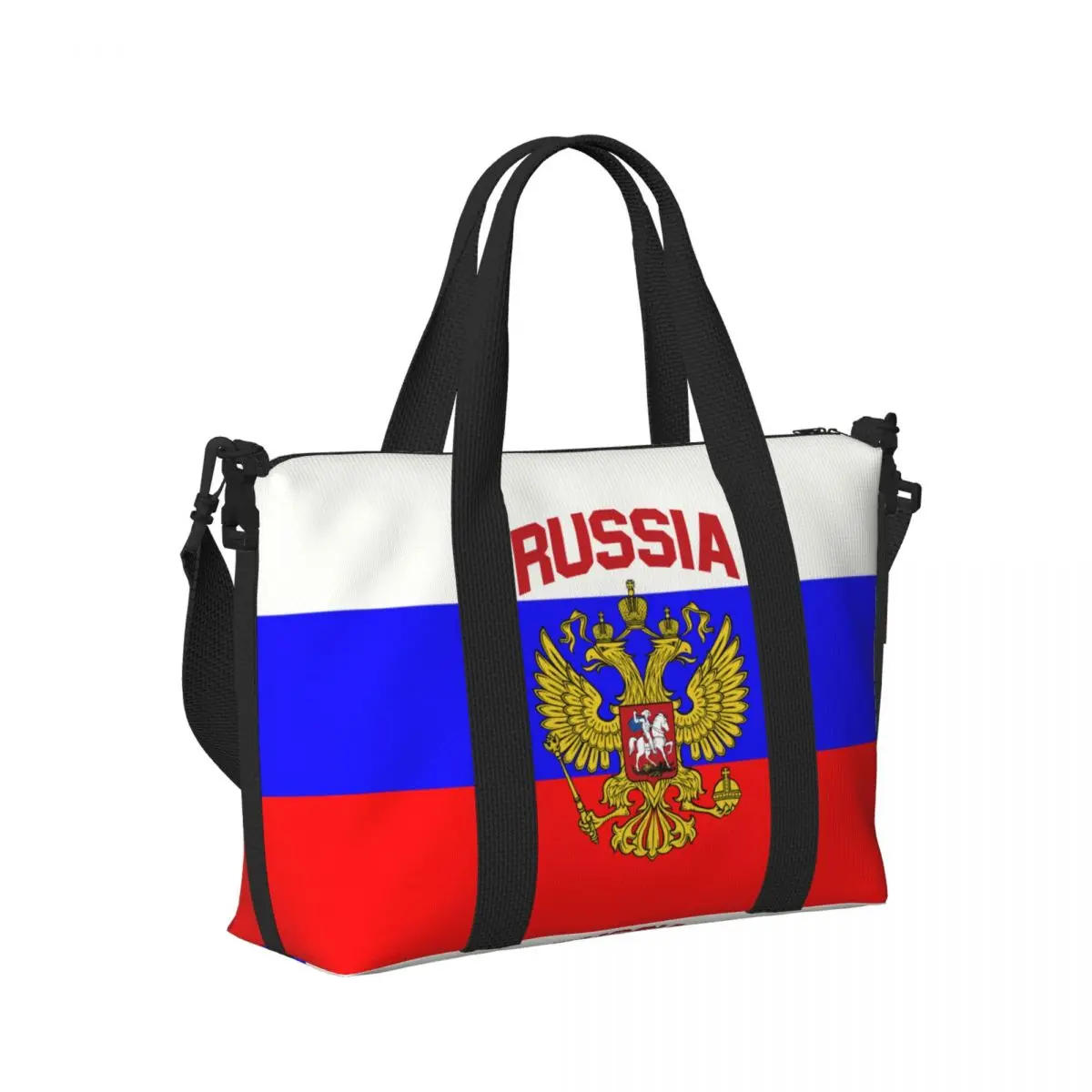 Изготовленная на заказ пляжная большая сумка с гербом России в женская очень для
