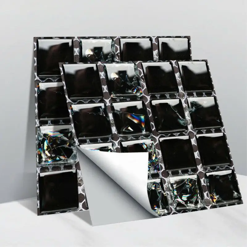 

Простые и удобные в использовании наклейки для плитки, изысканные 3d наклейки из ПВХ для ванной комнаты, изысканный узор, наклейки для кухонной плитки