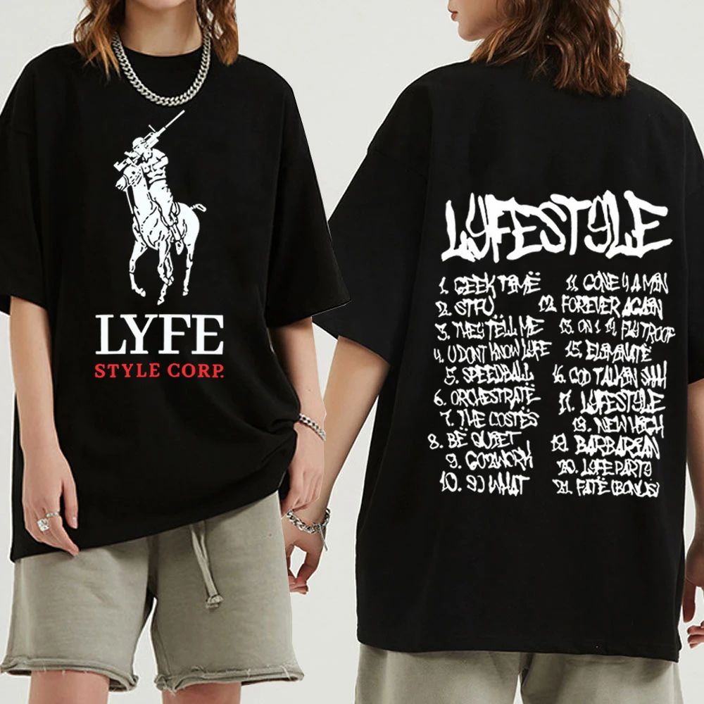 Футболка Yeat Lyfestyle для мужчин и женщин повседневная рубашка в стиле Харадзюку с
