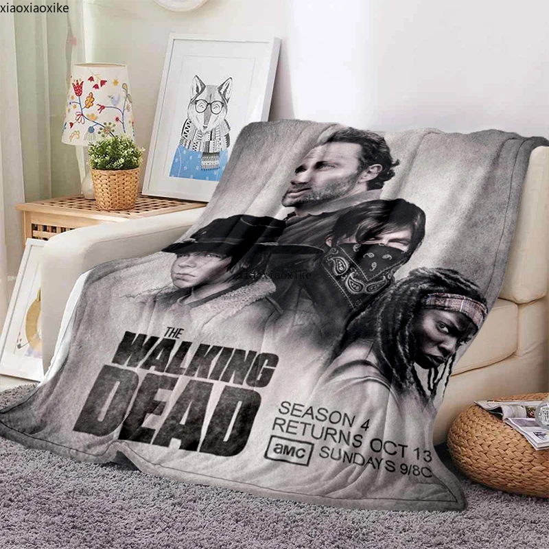Классические фильмы яркая драма серия Ходячие мертвецы мягкое одеяло модное для