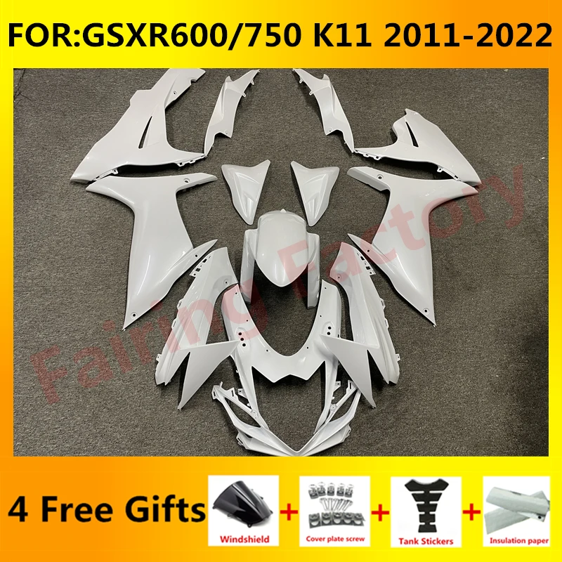 

Fairing kit for GSXR600 750 GSXR 600 GSX-R750 K11 2011 2012 2013 2014 2015 2016 2017 2018 2019 2020 2021 Fairings white
