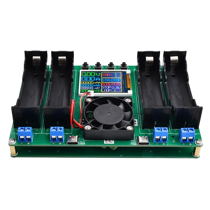 

1 PCS 18650 Lithium Battery Capacity Tester Automatic Internal Resistance Tester Mah Digital Battery Power Detector Module Green