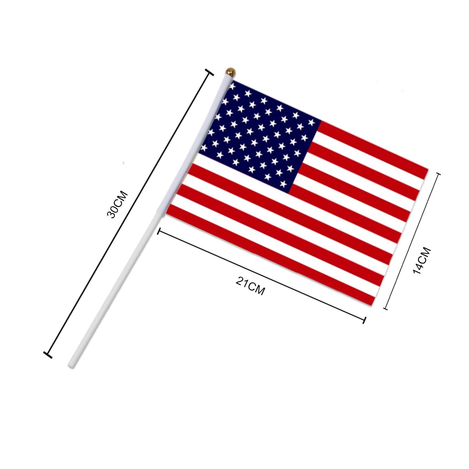 

Американский США 14x21 см ручной мини флаг Ensign 30 см шест США американский ручной флаг баннер