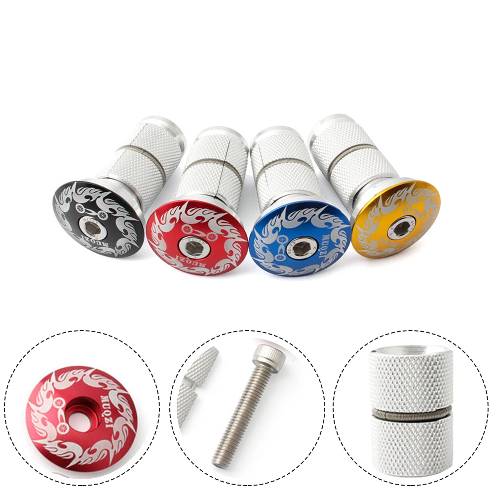 

1-1/8" Headset Stem Expander Compressor Top Cap For MTB Road Bike Aluminum Alloy Headset Expander Cycling Accessories Parts