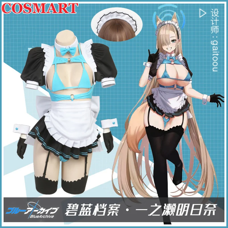

COSMART Game Blue Archive Itinose Asena JK Uniform Maid Dress Cosplay Costume Women Halloween Party Outfit Role Play Clothes New