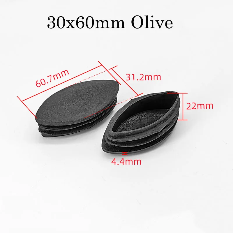 

4/10 шт. овальная черная пластиковая заглушка для труб, вставной тип, рукав для трубки, противоскользящая, бесшумная, увеличивающая мебель, выравнивающая защита пола