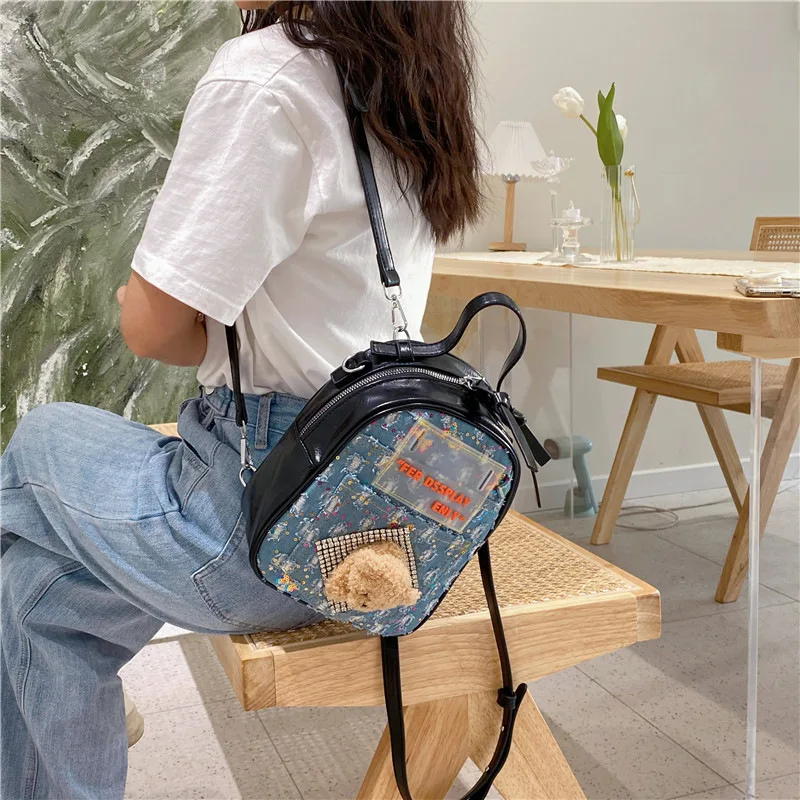 

Мини-рюкзак, новинка 2023, Корейская мультяшная сумка через плечо, серия ins Sen, мягкая сумка для отдыха и путешествий, рюкзак для школьников