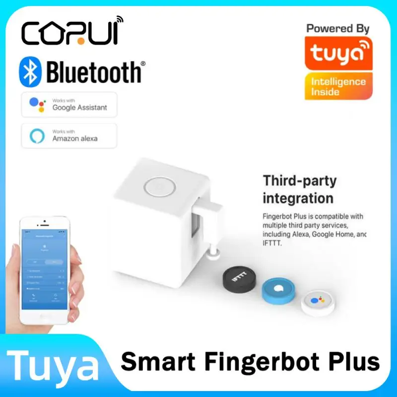 

CORUI Tuya Smart Bluetooth Fingerbot Switch Robot Button Pusher Remote Control Smart Home Voice Control for Alexa Google Home