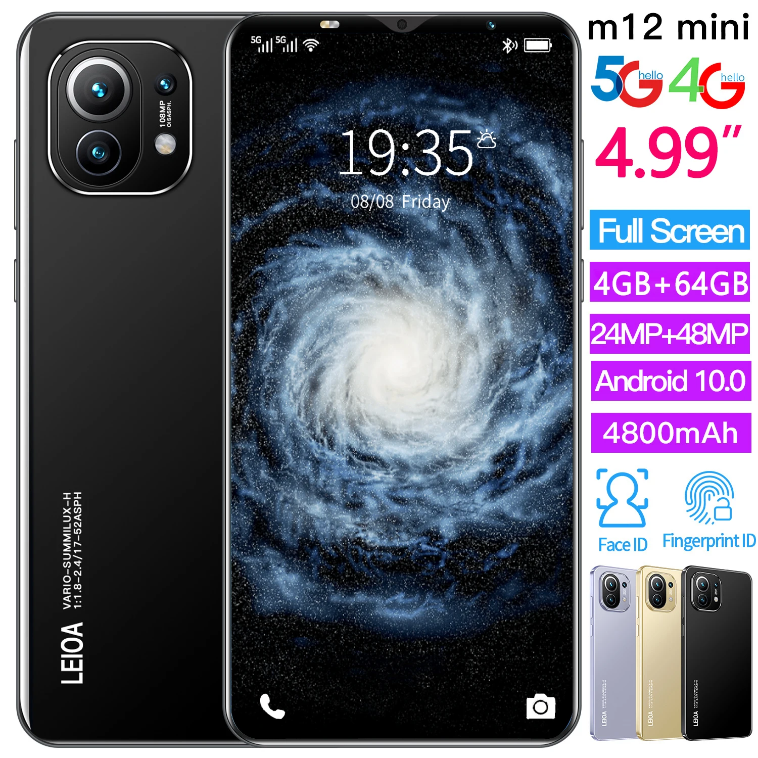 M12 Mini Смартфон экран 2022 дюйма 4 Гб ОЗУ 64 ПЗУ |
