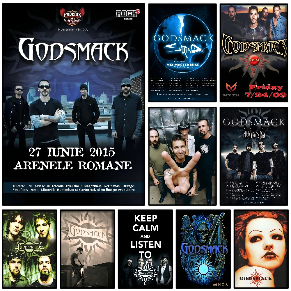 G-Godsmack Music Poster Paper Print Home Living Room Bedroom Entrance Bar Restaurant Cafe Art Painting Decoration