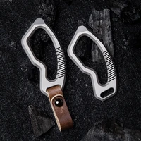 titanium alloy leather waist belt keychain high quality car pendant edc crowbar outdoor multifunctional tool unisex luxury gifts