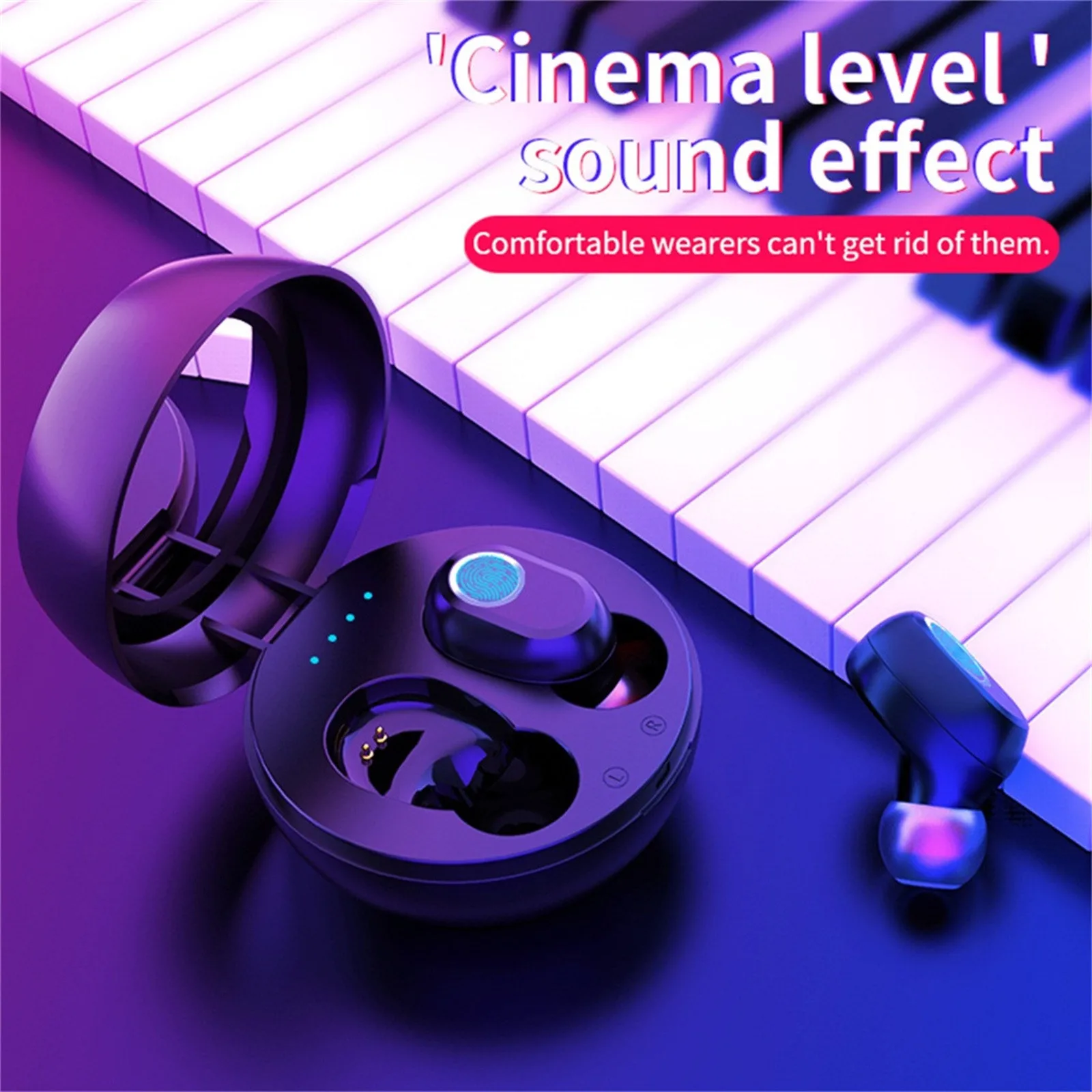 

Bluetooth Mini Headset Earbuds 5 Earphone Twins Stereo Headphones Wireless Bluetooth Headset Earbuds Sleeping Comfortable