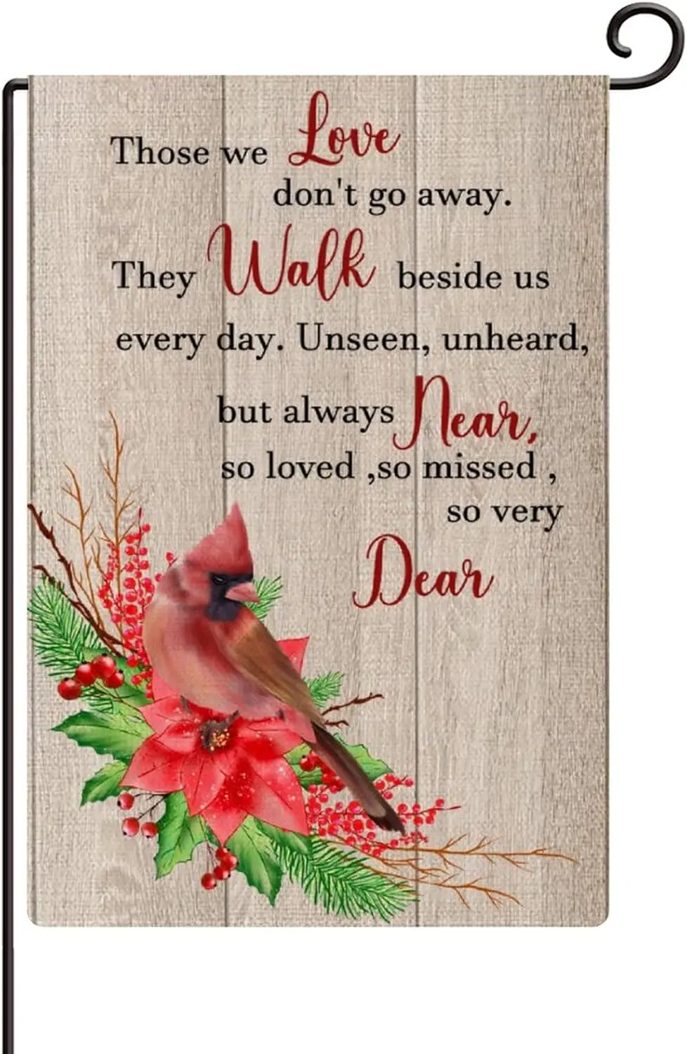 Those We Love Dont Go Away Садовый флаг Мемориальная цитата Кардинал Уличные флаги