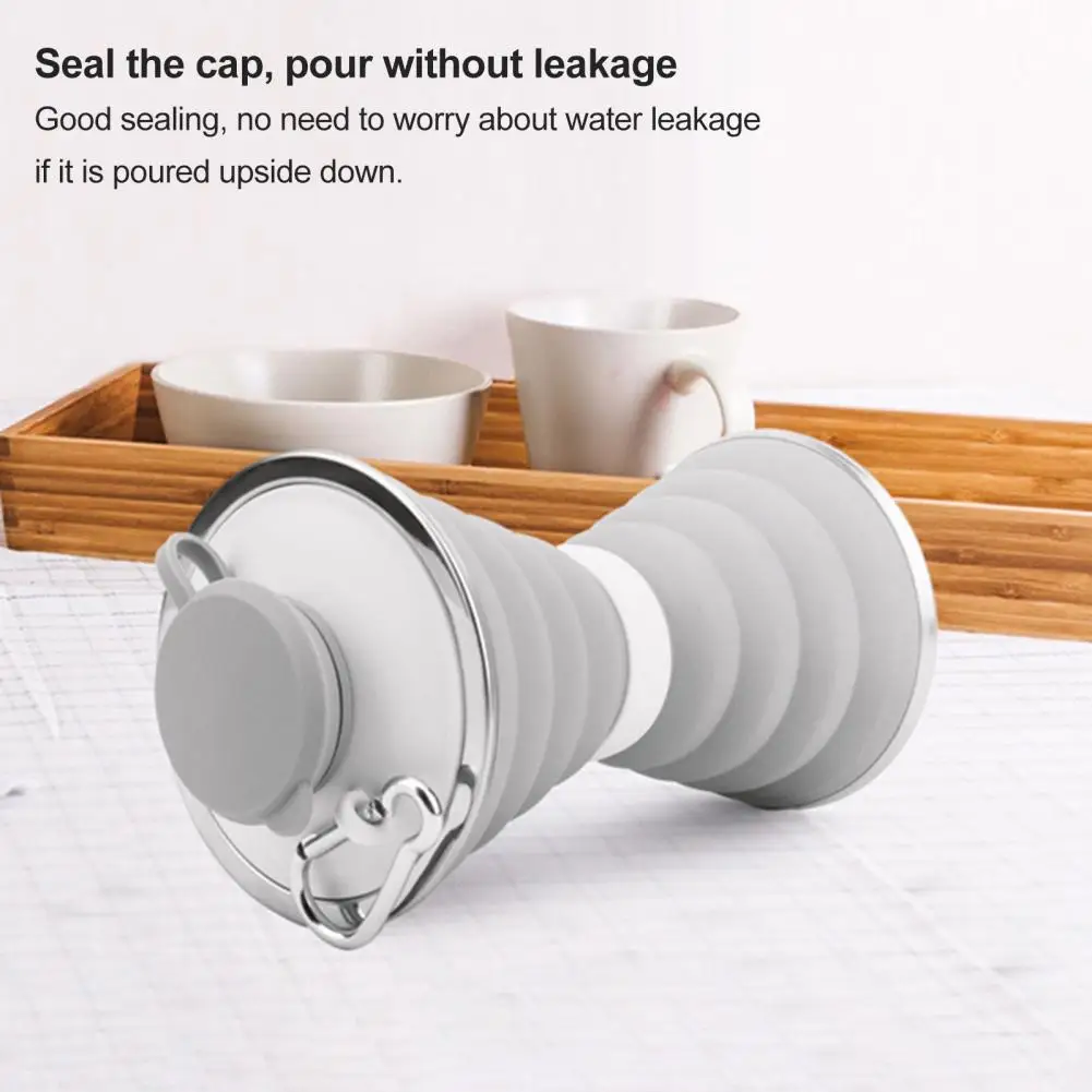 

Water Bottle Cup Useful Heat-Resistant No Odor Expandable Coffee Milk Water Drinking Travel Bottle Office Supplies