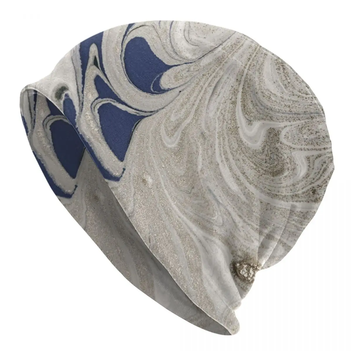 

2023 Warm Hat for Women Marble With Golden Powder Stacking Knitted Bonnet Cap Men Hat Hip Hop Beanies