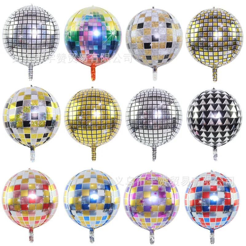 

10PCS 22Inch Cartoon Balloon Outdoor Activities Props Birthday Party Decoration Disco Aluminum Film Ball KTV Birthday Party