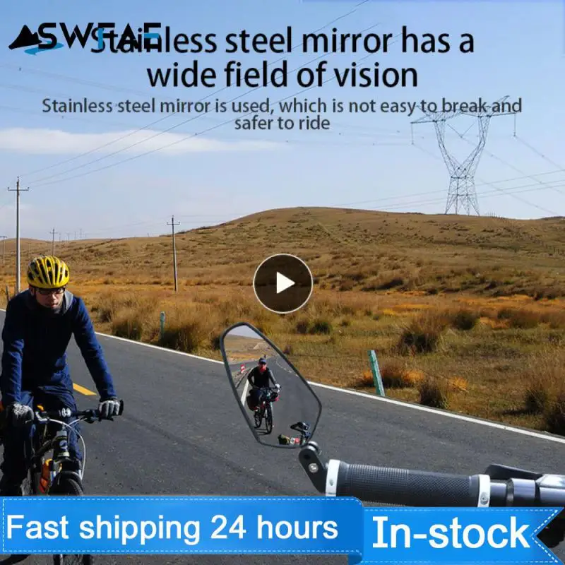 

Bicycle Rear View Mirror Wide Range Multi-angle Adjustment Bike Accessories Cycling Accesorios Para Bicicletas Solid Mirror