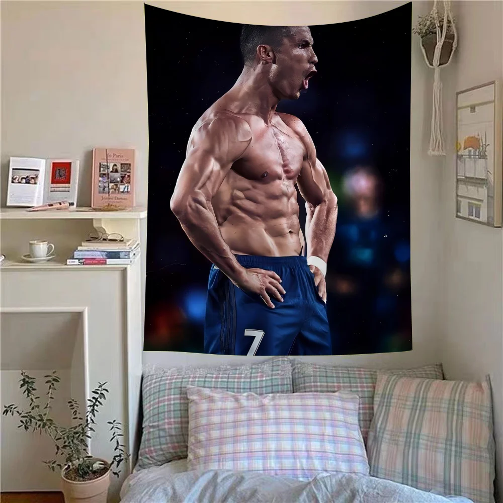 C-Cristiano R-Ronaldo CR7 Гобелен Художественная печать Японский настенный гобелен Аниме