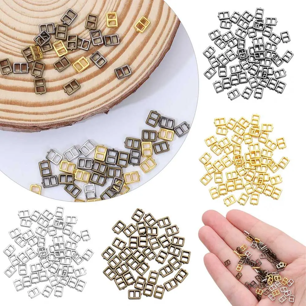 

100pcs Newest 2mm Mini Ultra-small 4 Colors Doll Bags Accessories Belt Buttons Diy Dolls Buckles Tri-glide Buckle