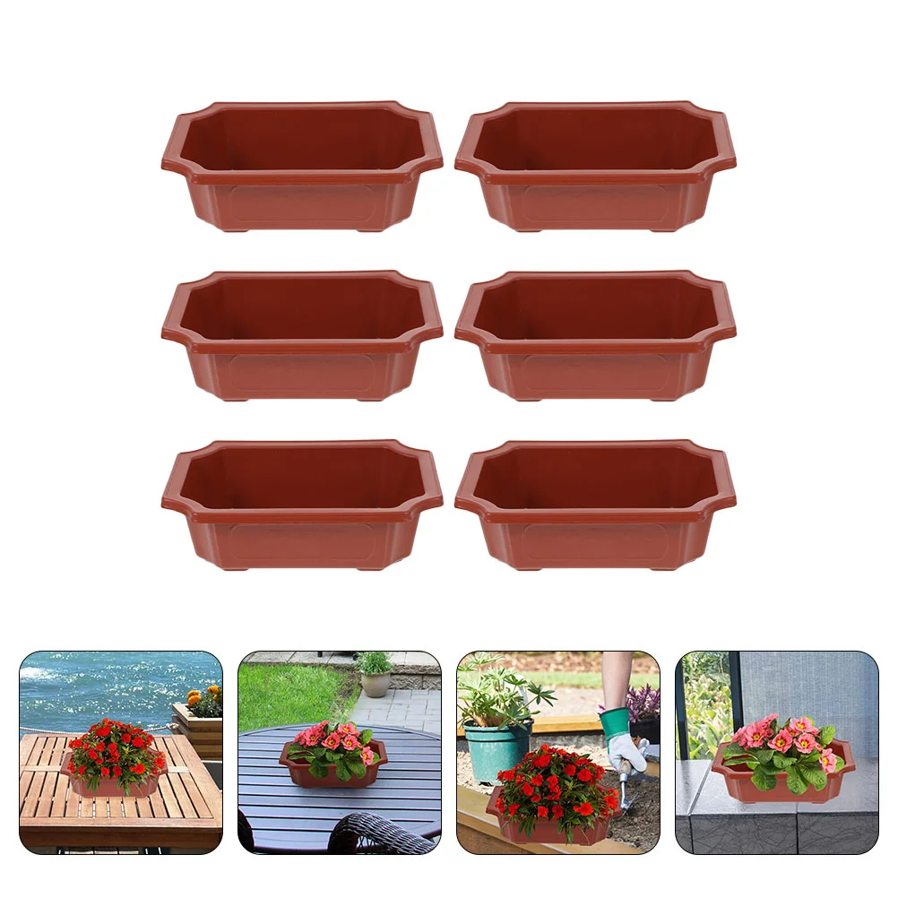 

Flower Pot Planter Pots Bonsai Window Box Planters Succulent Container Plastic Flowerpot Balcony Vegetable Planting Boxes Holder