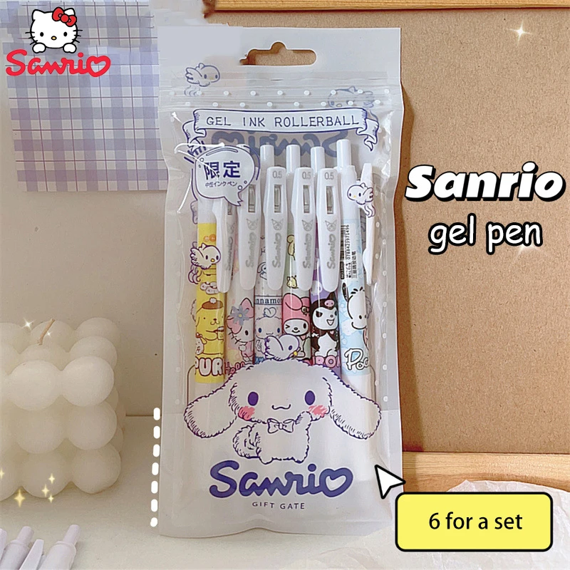 

Sanrio Kuromi Hello Kitty гелевая ручка моя мелодия модная печать Ручка 0,5 мм цилиндрическая черная быстросохнущая кавайная девушка подарок на день рождения