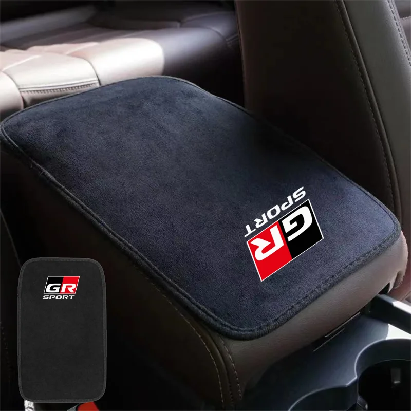 

Suede Leather Armrest Mat Arm Rest Protection Cushion Auto Armrests For Toyota GR Sport RAV4 C-HR Gazoo Racing Mirai Avensis