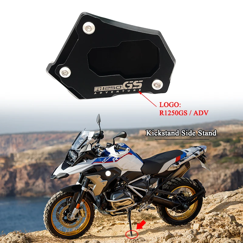 

For BMW R1250GS LC ADV R 1250GS Adventure R1250GSA 2019-2023 2022 Motorcycle Kickstand Side Stand Extension Foot Pad Support