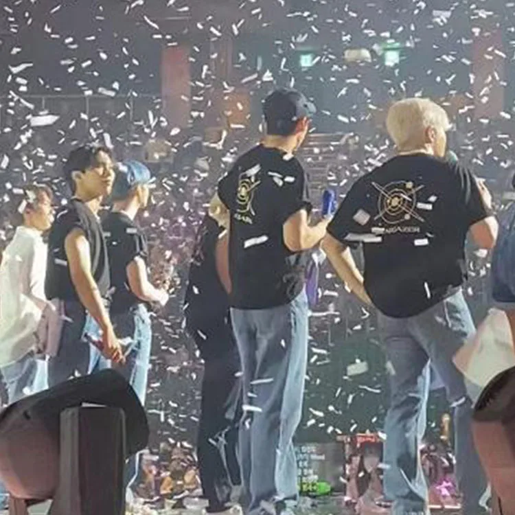 Фото Корейская мода K-Pop K-pop K-Pop футболка астроконцерт STARGAZER тот же Абзац футболка с коротким рукавом Повседневная Уличная одежда рубашки №4
