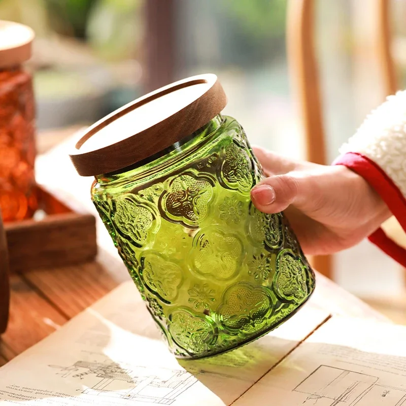 Герметичная стеклянная бутылка банка для хранения пищевых продуктов кухонная