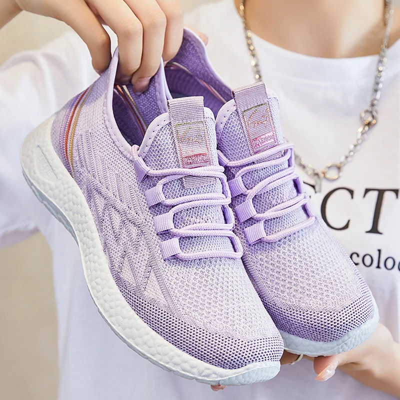 

Women Casual Shoes 2022New Breathable Mesh Vulcanized Shoes Female Sneakers Summer Versatile Hollow Out Breathable Walking Shoes