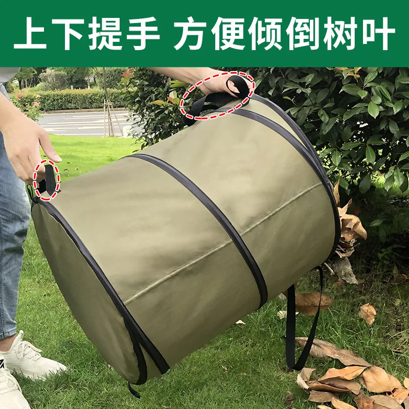 

Folding Oxford Cloth Leaf Garbage Bin Landscape Supplies Leaf Bag Portable Car Self driving Outdoor Garbage Bin