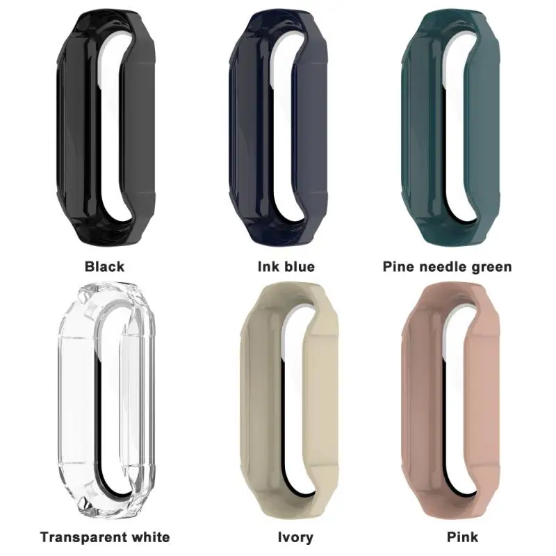 

Smart Accessories Pc Tempered Film Dustproof Protective Case Anti-drop Soft Rubber For Xiaomi Mi Band 7 Watch Watch Case