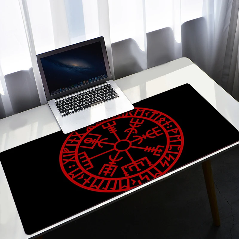 

Большой коврик для мыши Viking Vegvisir Shield для ПК, нескользящий коврик для игрового ноутбука, компьютерные аксессуары, коврик для мыши
