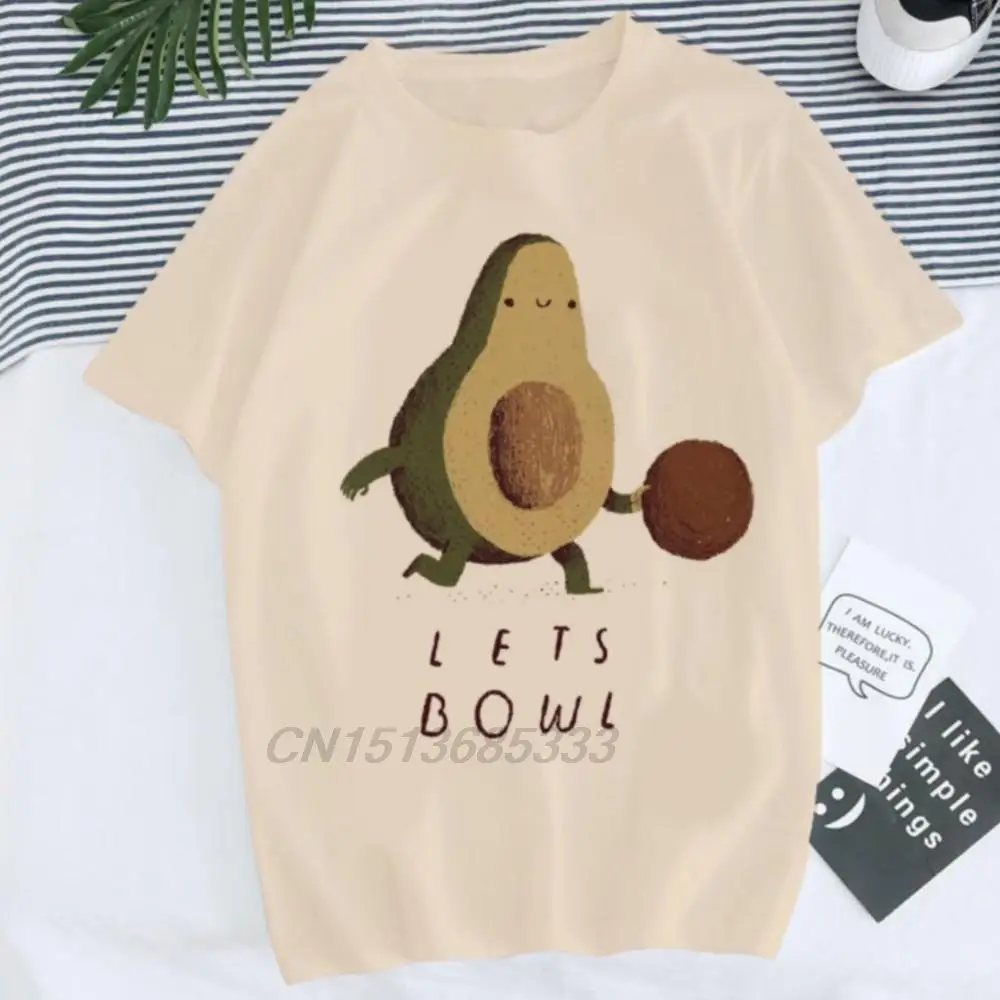 

Avocado Lets Bowl Unisex Funny T-shirts Men Vintage Mushroom Graphic Tee Shirt Japanese Anime Jotaro Kujo Retro Cotton Clothing