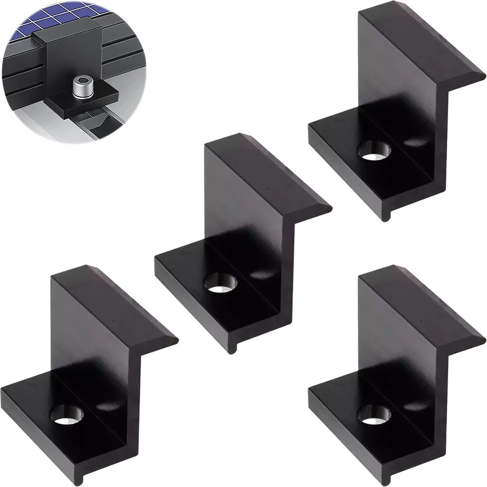 4 шт. фотоэлектрический зажим для солнечной батареи черная солнечная панель