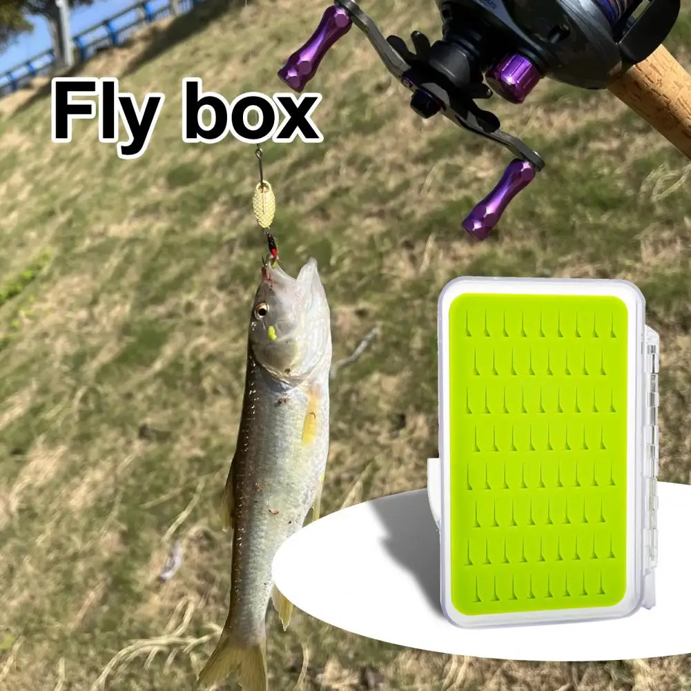 

Fly Fishing Flies Box Portable Waterproof Trout Bass Flies Fishing Tackle Hooks Box Easy-grip Foam Insert Fishing Accessories