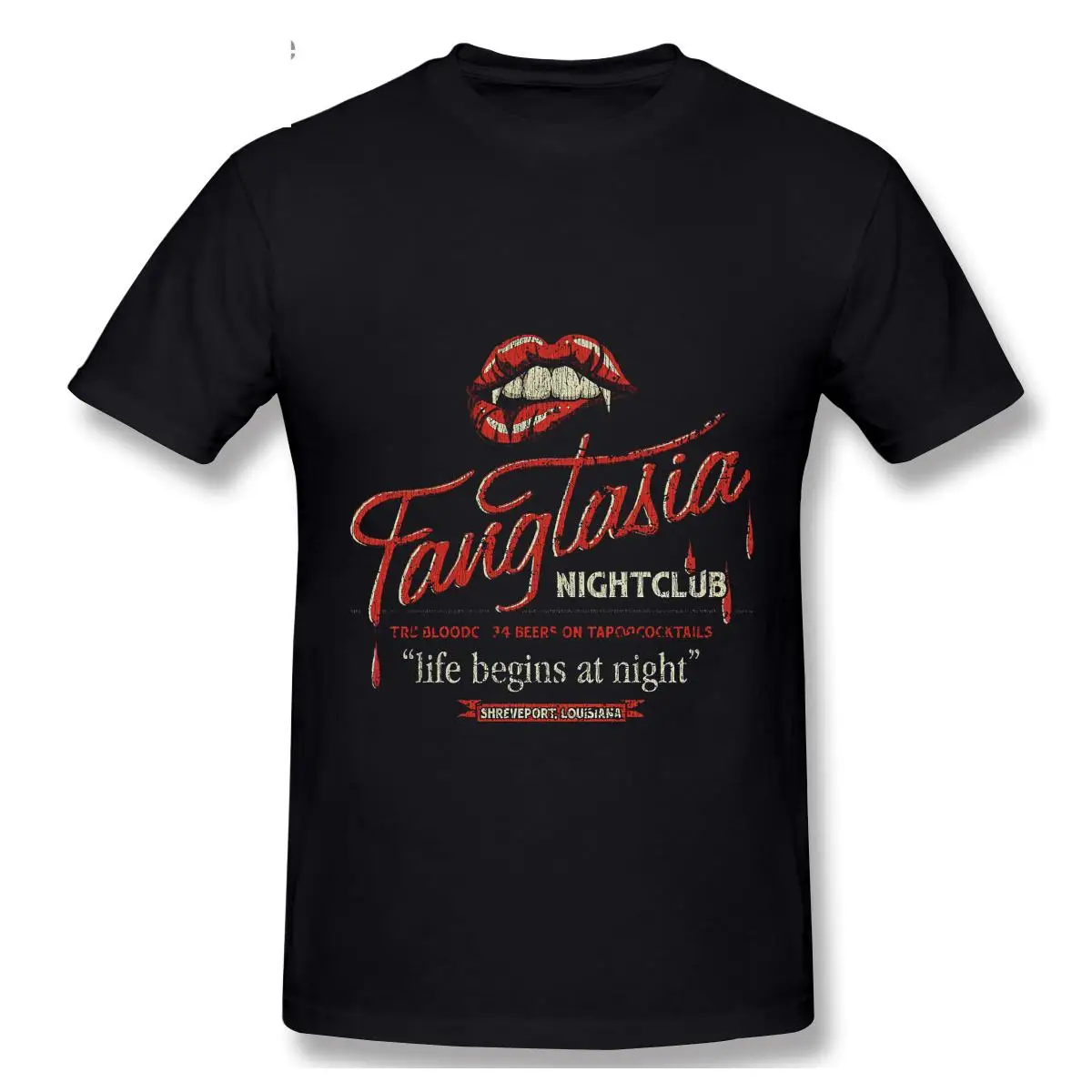 

New Summer TShirt Fangtasia Nightclub Vintage T Shirts Cotton Lost Ofertas Tee T-Shirts clothes Sweatshirt clothing Tops