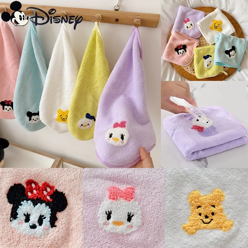 Kawaii диснеевские полотенца с Микки и Минни для детей мягкое полотенце лица
