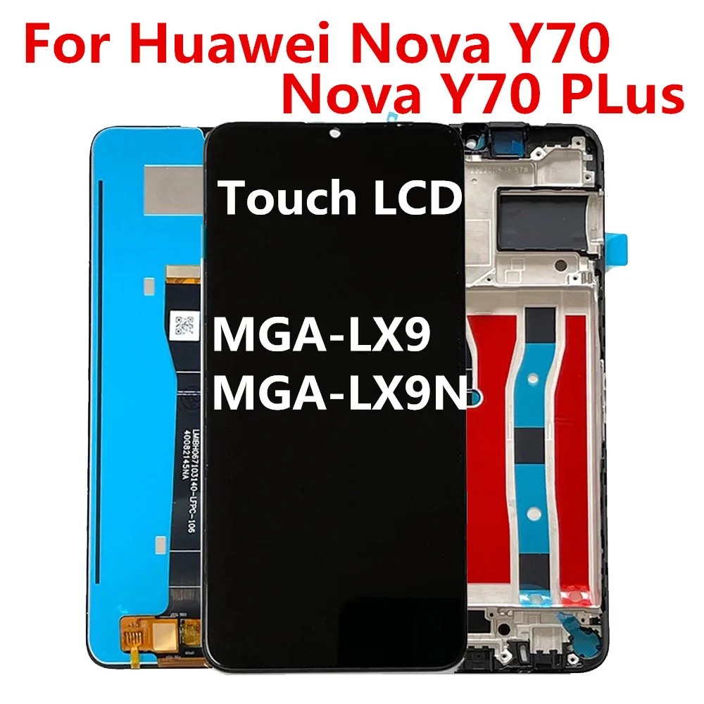 Протестированный оригинальный жк-дисплей для Huawei NOVA Y70, жк-дисплей для Huawei NOVA Y70, дисплей с сенсорным экраном и дигитайзером в сборе