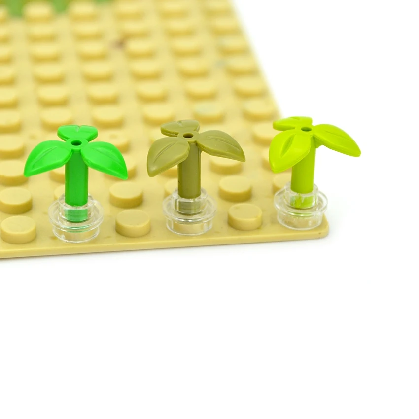 

Bricks 37695 Carrot Leaves Plant Stem With 3 Leaves And Bottom Pin City House Garden Buildings Blocks Accesories MOC Parts Toys