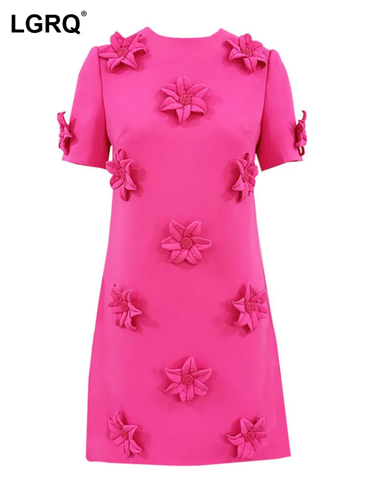 

Женская футболка с коротким рукавом и цветочным 3D принтом, 19F1444