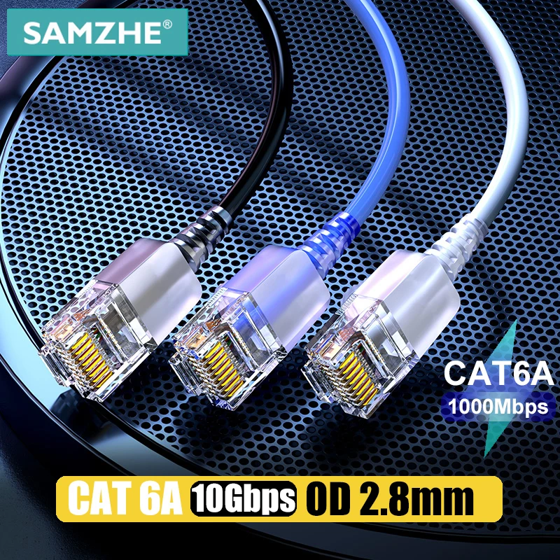 

2551 Samzhe Cat6A Ethernet кабель Cat6 Lan кабель Utp сетевой кабель для ПК интернет-модема маршрутизатора Gigabit Kat 6
