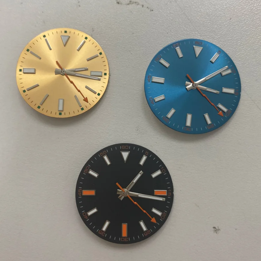 Watch Accessories Dial + Hands Gold Blue Black Green Dial for 2813 /8215/821A Mechanical Movement Watch Dial