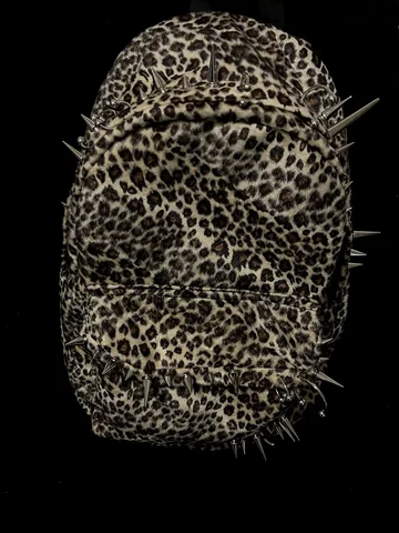 Модный рюкзак с леопардовым принтом, мужская сумка большой вместимости, рюкзаки с заклепками в стиле панк для женщин