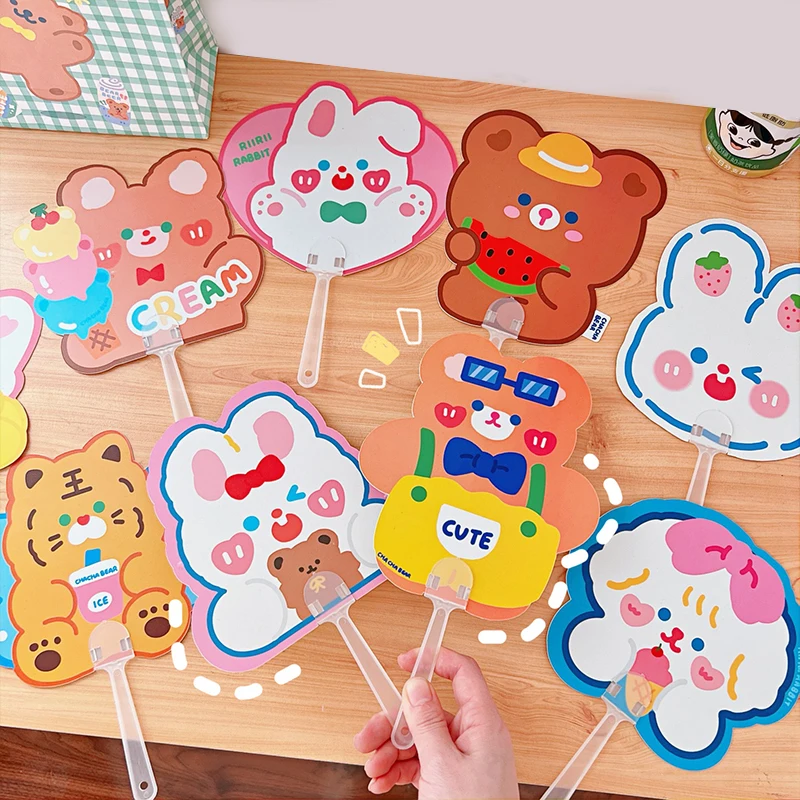

Ins Hand Fan Girls Cute Handle Fan Children Mini Fan Student Personalized Gifts Wholesale Dropshipping Wedding Hand Fans